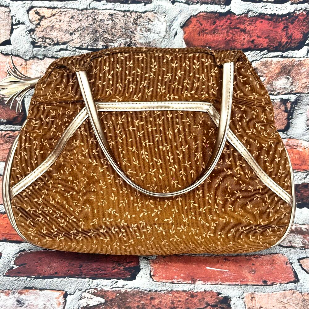 Victoria's Secret Bronze Copper Fall Leaves Clutch Shoulder Bag